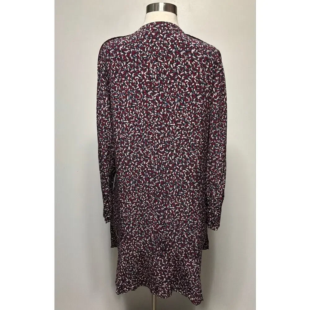 TORY BURCH RED CONFETTI PRINT MIDI DRESS SIZE 6